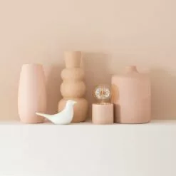 Maisons Du Monde Guirlandes Et Décorations Lumineuses Lampe Globe En Verre Et Argile Rose H16 -Luminaires Soldes Boutique lampe globe en verre et argile rose h16 1000 5 34 210159 2