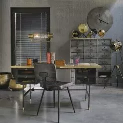 Maisons Du Monde Lampes à Poser Lampe Indus En Métal Doré Effet Vieilli -Luminaires Soldes Boutique lampe indus en metal dore effet vieilli 1000 13 0 202704 4