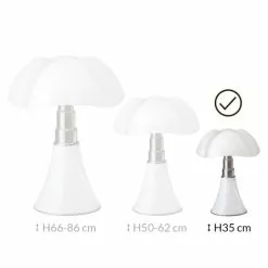 Martinelli Luce Lampes à Poser Lampe LED Blanche Avec Variateur H35cm -Luminaires Soldes Boutique lampe led blanche avec variateur h35cm 4