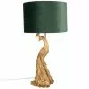 Maisons Du Monde Lampes à Poser Lampe Paon Doré Et Abat-jour En Velours Vert