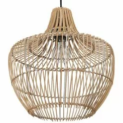 Beliani Suspensions Lampe Suspendue En Rotin Naturel -Luminaires Soldes Boutique lampe suspendue en rotin naturel 3