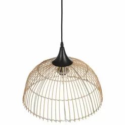 Beliani Suspensions Lampe Suspendue En Rotin Naturel -Luminaires Soldes Boutique lampe suspendue en rotin naturel 8