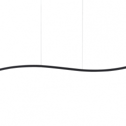 Beliani Suspensions Lampe Suspendue LED 120 Cm Noir