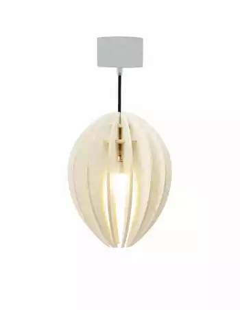 Gone's Suspensions Lampe Suspension Bois Et Béton Chêne Naturel Cordon Noir 4 Gone's Suspensions Lampe Suspension Bois Et Béton Chêne Naturel Cordon Noir – Image 4