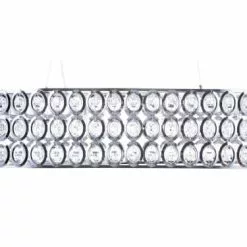 Beliani Suspensions Lampe Suspension Chromé Et Cristal