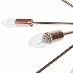 Beliani Suspensions Lampe Suspension Cuivrée -Luminaires Soldes Boutique lampe suspension cuivree 3