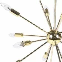 Beliani Suspensions Lampe Suspension Dorée -Luminaires Soldes Boutique lampe suspension doree 2