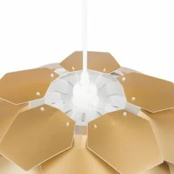 Beliani Suspensions Lampe Suspension Dorée Mini -Luminaires Soldes Boutique lampe suspension doree mini 3