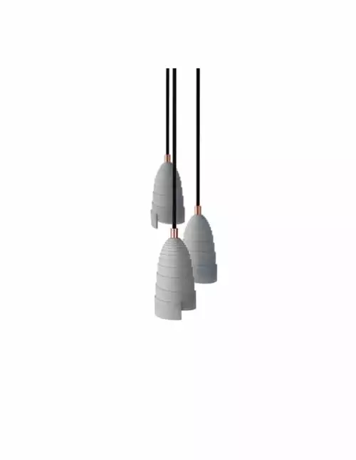 Gone's Lustres Lampe Suspension En Béton Accessoires Cuivrés 1 Gone's Lustres Lampe Suspension En Béton Accessoires Cuivrés