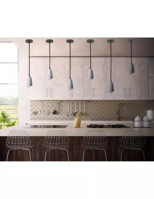 Gone's Suspensions Lampe Suspension En Béton Accessoires Perle Noire 3 Gone's Suspensions Lampe Suspension En Béton Accessoires Perle Noire – Image 3