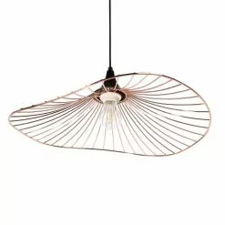 Beliani Suspensions Lampe Suspension En Métal Cuivré -Luminaires Soldes Boutique lampe suspension en metal cuivre 3