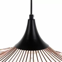 Beliani Suspensions Lampe Suspension En Métal Cuivré -Luminaires Soldes Boutique lampe suspension en metal cuivre 5