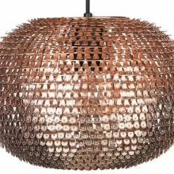 Beliani Suspensions Lampe Suspension En Métal Cuivré