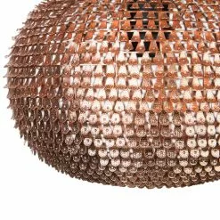 Beliani Suspensions Lampe Suspension En Métal Cuivré -Luminaires Soldes Boutique lampe suspension en metal cuivre 8