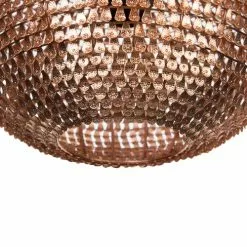 Beliani Suspensions Lampe Suspension En Métal Cuivré -Luminaires Soldes Boutique lampe suspension en metal cuivre 9