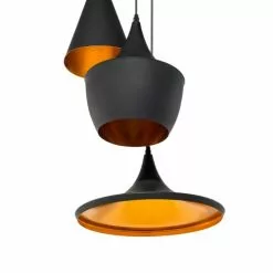 Beliani Suspensions Lampe Suspension Noire -Luminaires Soldes Boutique lampe suspension noire 2
