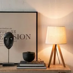 Maisons Du Monde Lampes à Poser Lampe Trépied Marron Et Abat-jour écru -Luminaires Soldes Boutique lampe trepied marron et abat jour ecru 1000 10 7 211116 3