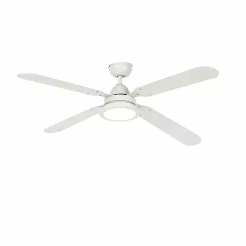 QAZQA Plafonnier Ventilateur Lampe Ventilateur En Acier Blanc 4 QAZQA Plafonnier Ventilateur Lampe Ventilateur En Acier Blanc – Image 4