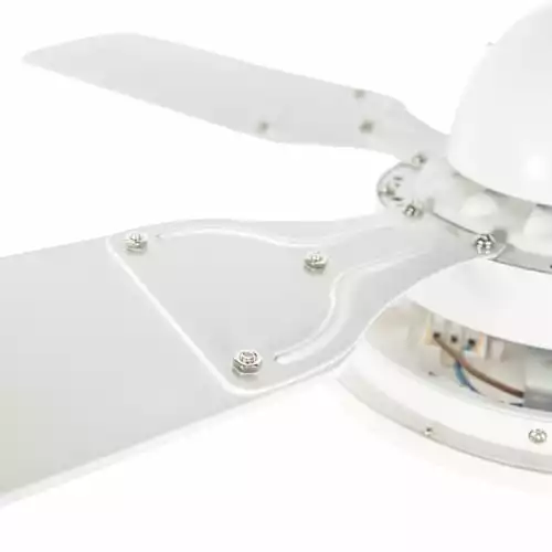 QAZQA Plafonnier Ventilateur Lampe Ventilateur En Acier Blanc 6 QAZQA Plafonnier Ventilateur Lampe Ventilateur En Acier Blanc – Image 6