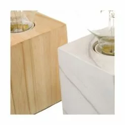 Wadiga Lampes à Poser Lampes Bois Et Marbre - Lot De 2 -Luminaires Soldes Boutique lampes bois et marbre lot de 2 3