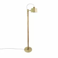 DIZY Design Lampadaires Luminaire à Poser Chêne Et Métal Laiton