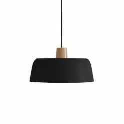 Potiron Paris Suspensions Luminaire Suspension En Métal Noir Et Bois -Luminaires Soldes Boutique luminaire suspension en metal noir et bois 1