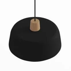 Potiron Paris Suspensions Luminaire Suspension En Métal Noir Et Bois -Luminaires Soldes Boutique luminaire suspension en metal noir et bois 2