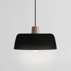 Potiron Paris Suspensions Luminaire Suspension En Métal Noir Et Bois -Luminaires Soldes Boutique luminaire suspension en metal noir et bois 3