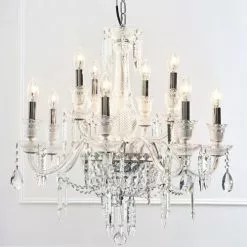 Maisons Du Monde Lustres Lustre à Pampilles En Métal Chromé -Luminaires Soldes Boutique lustre a pampilles en metal chrome 1000 5 0 177366 7