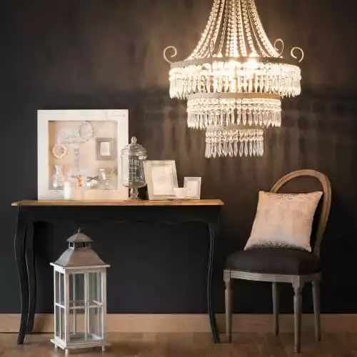 Maisons Du Monde Lustres Lustre à Pampilles En Métal Gris 6 Maisons Du Monde Lustres Lustre à Pampilles En Métal Gris – Image 6