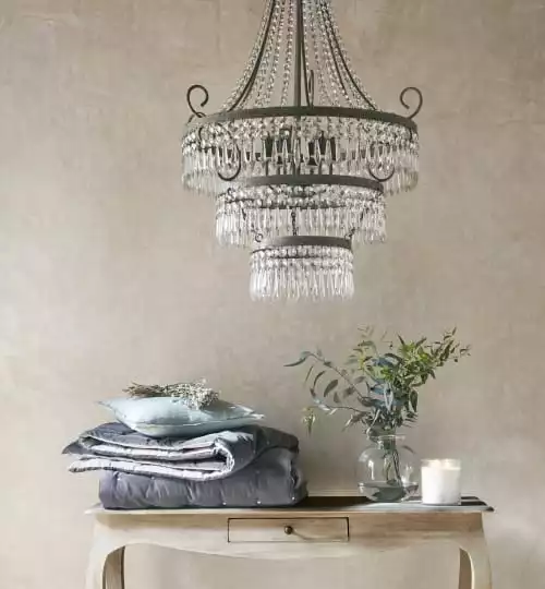 Maisons Du Monde Lustres Lustre à Pampilles En Métal Gris 5 Maisons Du Monde Lustres Lustre à Pampilles En Métal Gris – Image 5