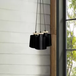 Tosel Lustres Lustre Acier Noir -Luminaires Soldes Boutique lustre acier noir 3