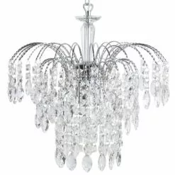 Beliani Lustres Lustre Argenté