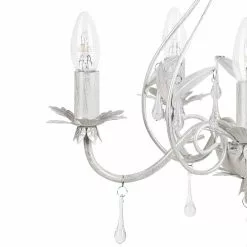 Beliani Lustres Lustre Blanc 9 Beliani Lustres Lustre Blanc -Luminaires Soldes Boutique lustre blanc 3