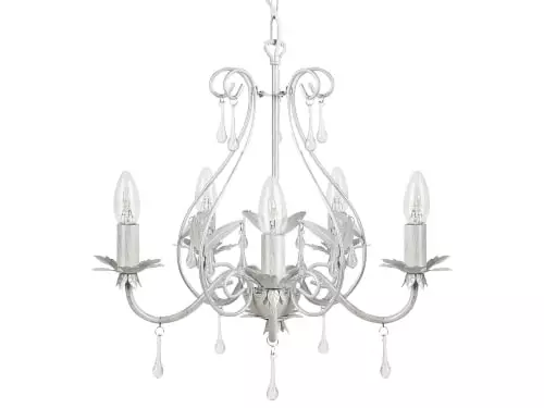 Beliani Lustres Lustre Blanc 1 Beliani Lustres Lustre Blanc