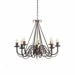 QAZQA Lustres Lustre En Acier Brun Rouille