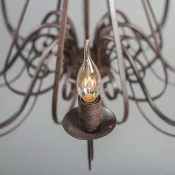 QAZQA Lustres Lustre En Acier Brun Rouille -Luminaires Soldes Boutique lustre en acier brun rouille 4