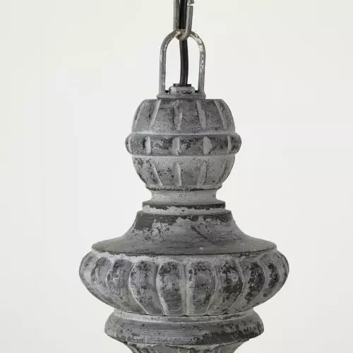 Maisons Du Monde Luminaires Lustre En Manguier Sculpté Grisé Effet Vieilli 2 Maisons Du Monde Luminaires Lustre En Manguier Sculpté Grisé Effet Vieilli – Image 2