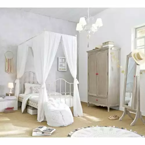 Maisons Du Monde Suspensions Enfant Lustre En Métal Blanc Effet Vieilli Et Pompon Cœur 4 Maisons Du Monde Suspensions Enfant Lustre En Métal Blanc Effet Vieilli Et Pompon Cœur – Image 4
