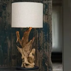 Luminaires Soldes Boutique -Luminaires Soldes Boutique pied de lampe en bois 1