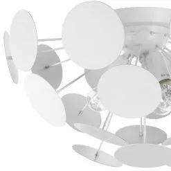 Beliani Suspensions Plafonnier Design Blanc -Luminaires Soldes Boutique plafonnier design blanc 2
