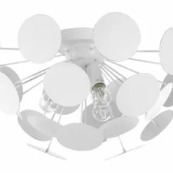 Beliani Suspensions Plafonnier Design Blanc