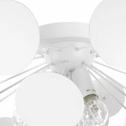 Beliani Suspensions Plafonnier Design Blanc -Luminaires Soldes Boutique plafonnier design blanc 3