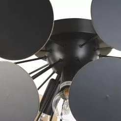 Beliani Suspensions Plafonnier Design Noir Et Doré -Luminaires Soldes Boutique plafonnier design noir et dore 2