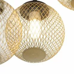 QAZQA Suspensions Plafonnier En Acier Doré -Luminaires Soldes Boutique plafonnier en acier dore 3