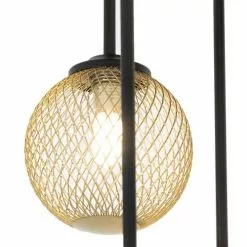QAZQA Suspensions Plafonnier En Acier Doré -Luminaires Soldes Boutique plafonnier en acier dore 4