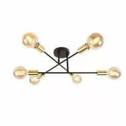 QAZQA Suspensions Plafonnier En Acier Doré