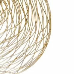 QAZQA Suspensions Plafonnier En Acier Doré/laiton -Luminaires Soldes Boutique plafonnier en acier dore laiton 3