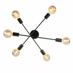 QAZQA Suspensions Plafonnier En Acier Noir -Luminaires Soldes Boutique plafonnier en acier noir 2