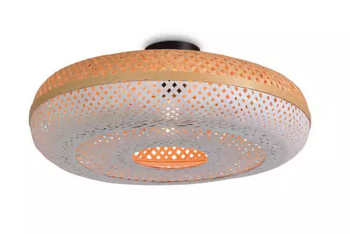 Good & Mojo Suspensions Plafonnier En Bambou Blanc D60 5 Good & Mojo Suspensions Plafonnier En Bambou Blanc D60 – Image 5